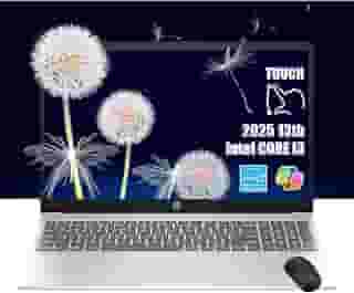 HP Laptop com tela sensível ao toque HD de 15,6 polegadas | Intel Core i3-1315U | 8 GB de RAM, SSD PCIe de 256 GB | Webcam | HDMI | Teclado numérico | Wi-Fi 6 | Windows 11 Home | Pacote com mouse sem