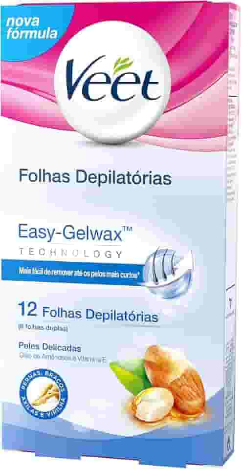 Cera Fria Corporal Veet Peles Delicadas - 12 Folhas