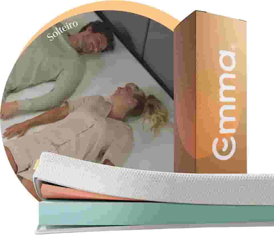 Colchão Solteiro Emma One Plus – com tecnologia alemã, 100 noites de teste e 10 anos de garantia.