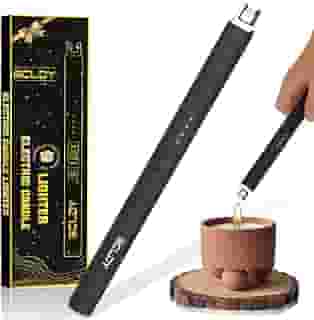 Gcldy Isqueiro de vela elétrico, presentes para ela/ele, arco USB, recarregável, à prova de vento, isqueiro longo para velas, melhores enchimentos de meia 2025, presente de aniversário para mulheres