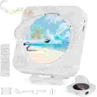 110-220V CD Player Portatil com Bluetooth, Toca CD Portatil com Temporizador, Radio CD Player, Display LED, Leitor de CD de Música Doméstica, Leitor de Música de Mesa para Casa