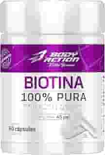 Biotina 100% Pura 60 Cápsulas Bodyaction