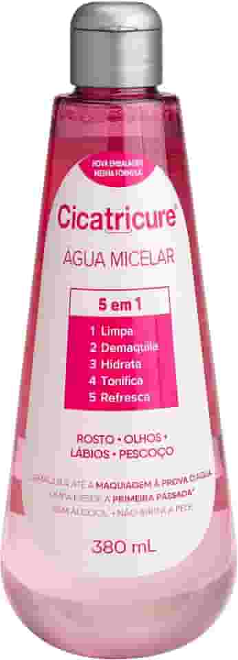 Cicatricure Água Micelar 5 Em 1 380ml, Demaquila, Limpa, Purifica, Suaviza, Elimina Impurezas e Reequilibra a Pele