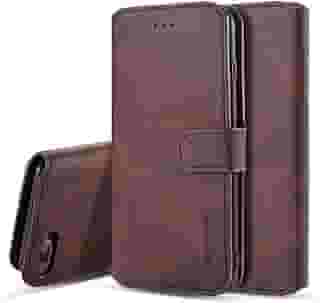 UEEBAI Capa para iPhone SE 2022 5G/iPhone 7/iPhone 8/iPhone SE 2020, capa de couro PU de luxo carteira vintage flip capa [compartimentos para cartões] [magnético] suporte fólio proteção à prova de