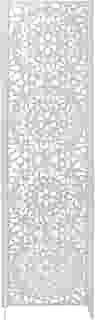 1 Biombo Pintado Divisoria Separador de Ambiente MDF Com Pés Preto ou Branco (Mandala, Branco)