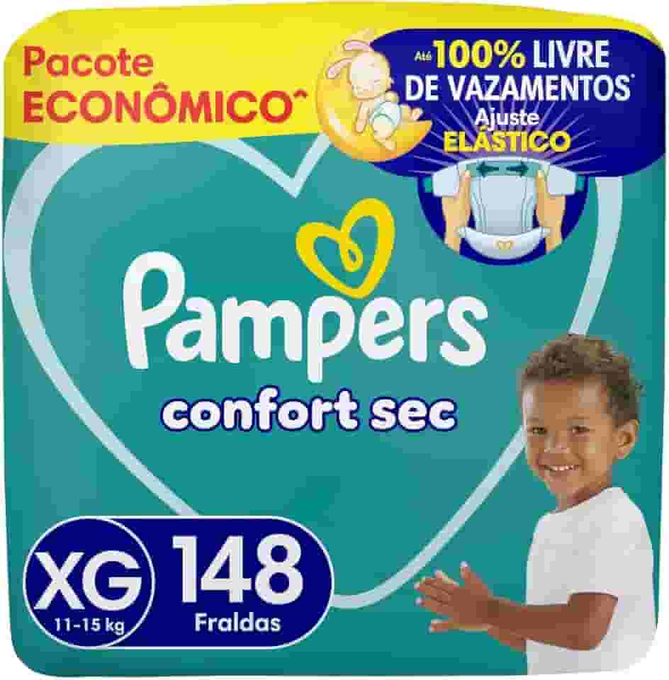Fralda Pampers Confort Sec Tamanho XG 148 Unidades