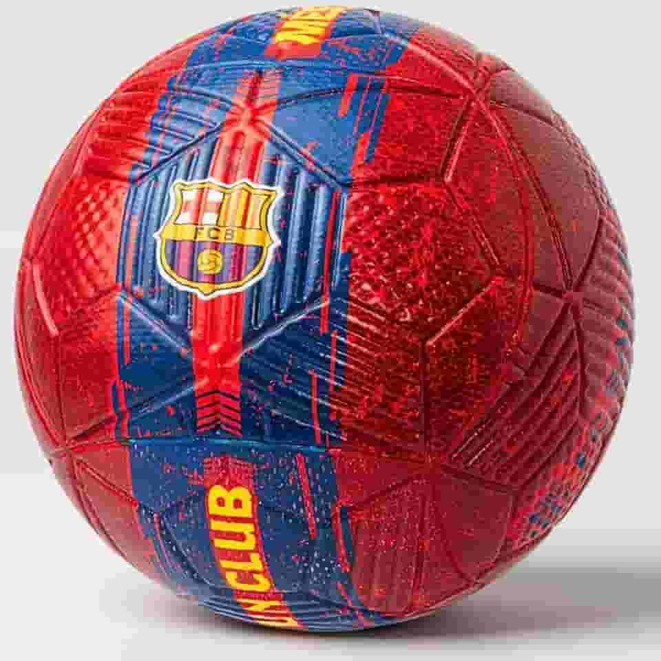 Bola Futebol Oficial Barcelona Time Clube Tamanho Padrão 5 PVC Profissional Masculino Feminino Adulto Junior Juvenil Jogo Campo Society Futsal Grama Sintética e Natural Colorida Resistente Lincenciada