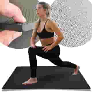 Colchonete EVA 100X50cm Altura Grossa 10MM Preto para Academia Escola Atividades Físicas Exercícios Yoga Pilates Cross Abdominal Anti Impacto Emborrachado Alta Densidade Ginástica