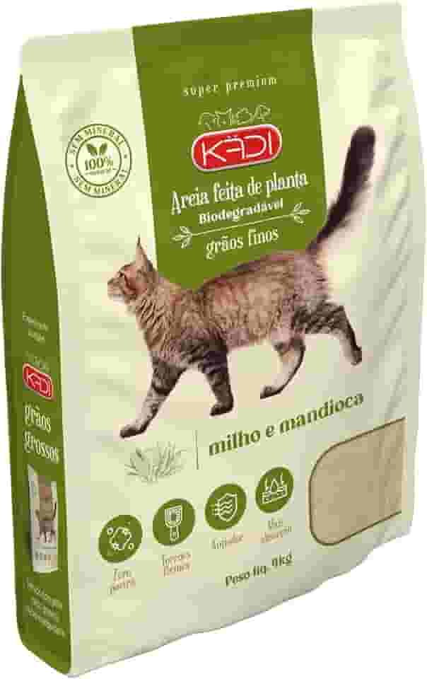 Kädi Areia Biodegradavel, Grãos Finos 4Kg Milho e Mandioca