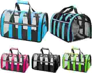 Bolsa De Pet Transporte Média Viagem Mala Avião Cães Gatos (verde)