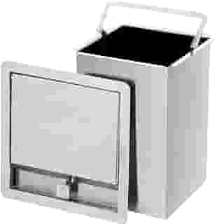 Lixeira Quadrada Pia Cozinha Embutir 7 L Inox 304 Escovado