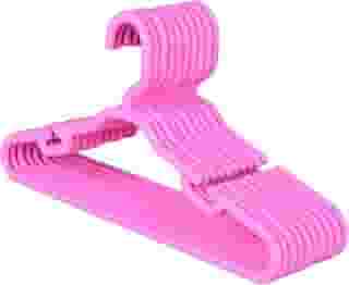 Kit Conjunto Cabide Infantil Reforçado Rosa 8mm - 30 Unidades