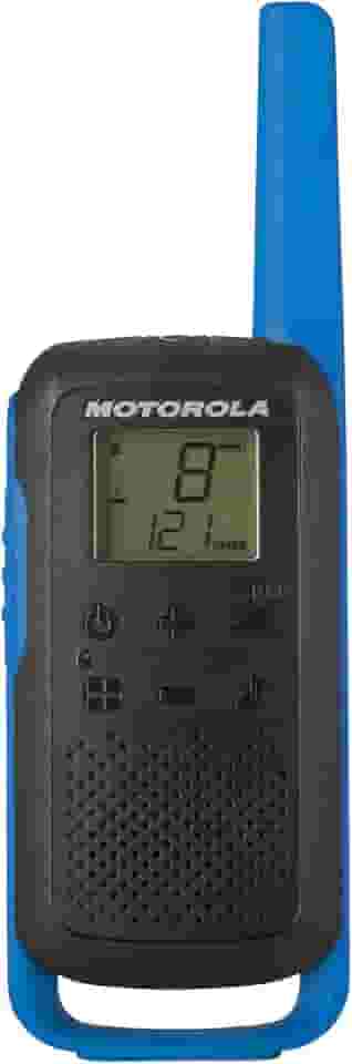 Motorola Solutions Rádio bidirecional T270TP preto com azul, pacote com três