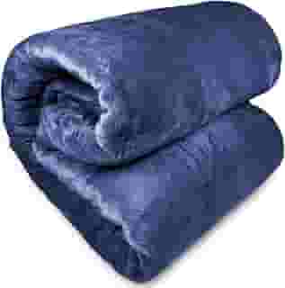 Cobertor Queen Corttex Lumini Super Soft Alta Gramatura 300g Manta Microfibra Poliéster Toque Seda - Coberta Colcha (Azul Marinho)