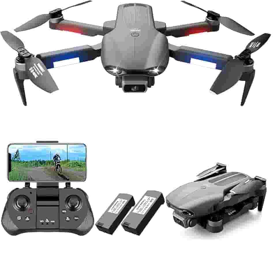 Drone com câmera para adultos 2K, drone GPS com motor sem escovas, quadricóptero FPV dobrável para crianças iniciantes, transmissão Wi-Fi 5G, retorno automático, siga-me, retenção de altitude, tempo