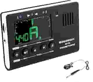 WINGO Metrônomo Digital, Afinador E Gerador De Tons - Dispositivo 3 Em 1 (Preto) - Para Cromática, Guitarra, Baixo, Ukulele, Violino - Bateria Incluída