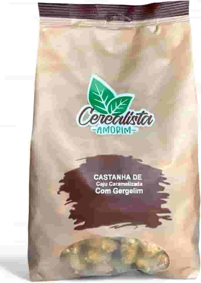 Castanha De Caju Caramelizada Com Gergelim 1 Kg