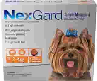 NexGard Antipulgas e Carrapatos para Cães de 2 a 4kg, 1 tablete