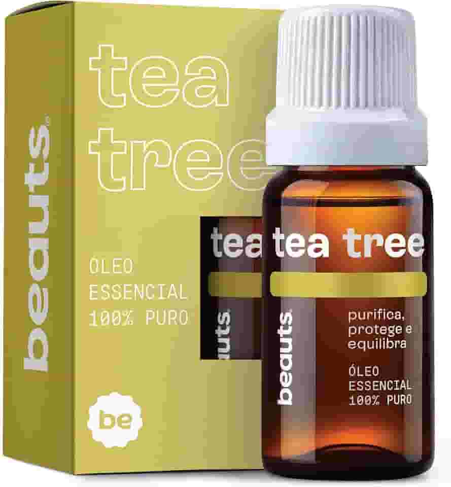 Óleo Essencial Melaleuca (Tea Tree) - 100% Puro e Natural - Purifica, Fortalece a Imunidade, Equilibra a Oleosidade da Pele, Alivia Irritações e Caspa - Para Aromaterapia, Difusor de Óleo Essencial e Massagem - Vegano, 10 mL, Beauts