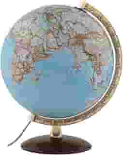 Globo Terrestre - Físico e Político - National Geographics Gold Classic - 110v - Iluminado - 30CM - Tecnodidattica