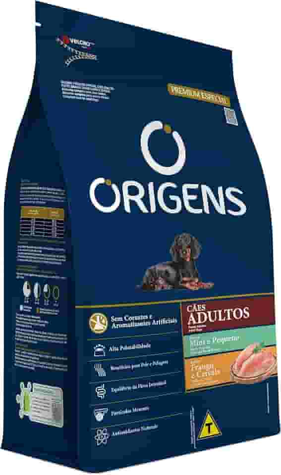Adimax Ração Origens Para Cães Adultos De Raças Pequenas Sabor Frango E Cereais - 10.1 Kg (Pacote De 1)