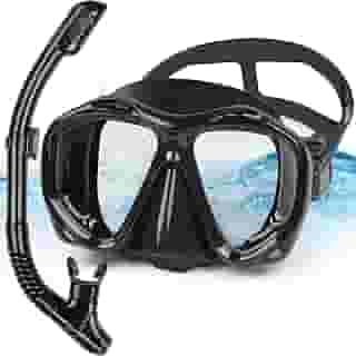 Kerdele Mascara de Mergulho, Máscara e Snorkel, Mascara Mergulho Snorkel, Kit Óculos de Mergulho, Kit Snorkel e Óculos de Mergulho, Kit de Mergulho Máscara