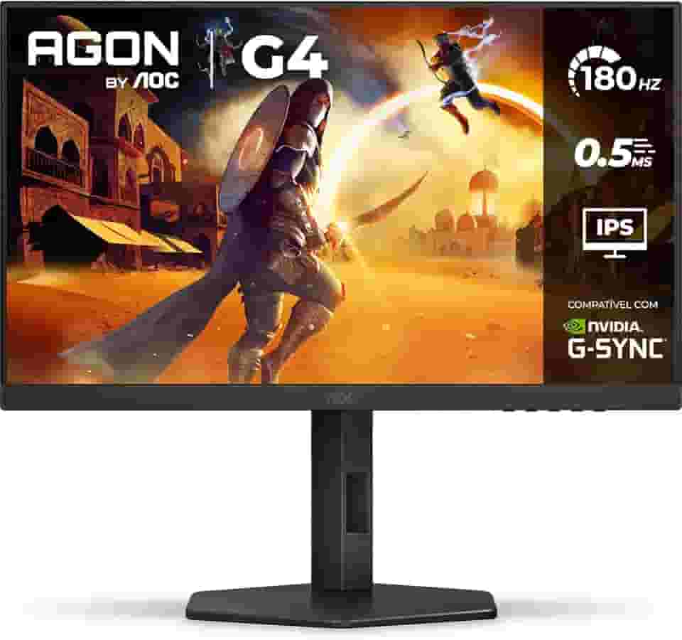 AOC, Monitor Gamer G4 27” 180Hz, 27G4/P, 0,5ms IPS, com Ajuste de Altura