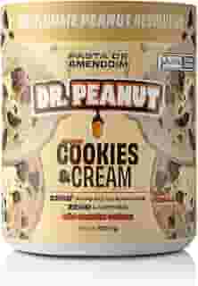 Dr. Peanut Pasta de Amendoim Sabor Cookies & Cream, Pote 600g