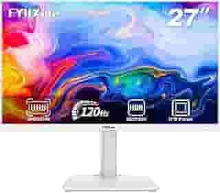 FYHXele Monitor de jogos 4K de 68.6 cm, UHD 3840x2160 Fast IPS Panel Computer PC, 120Hz, 100% sRGB, FreeSync e G-Sync, suporte HDR 400, HDMI 2.1 e DP 1.4, VESA montável - branco