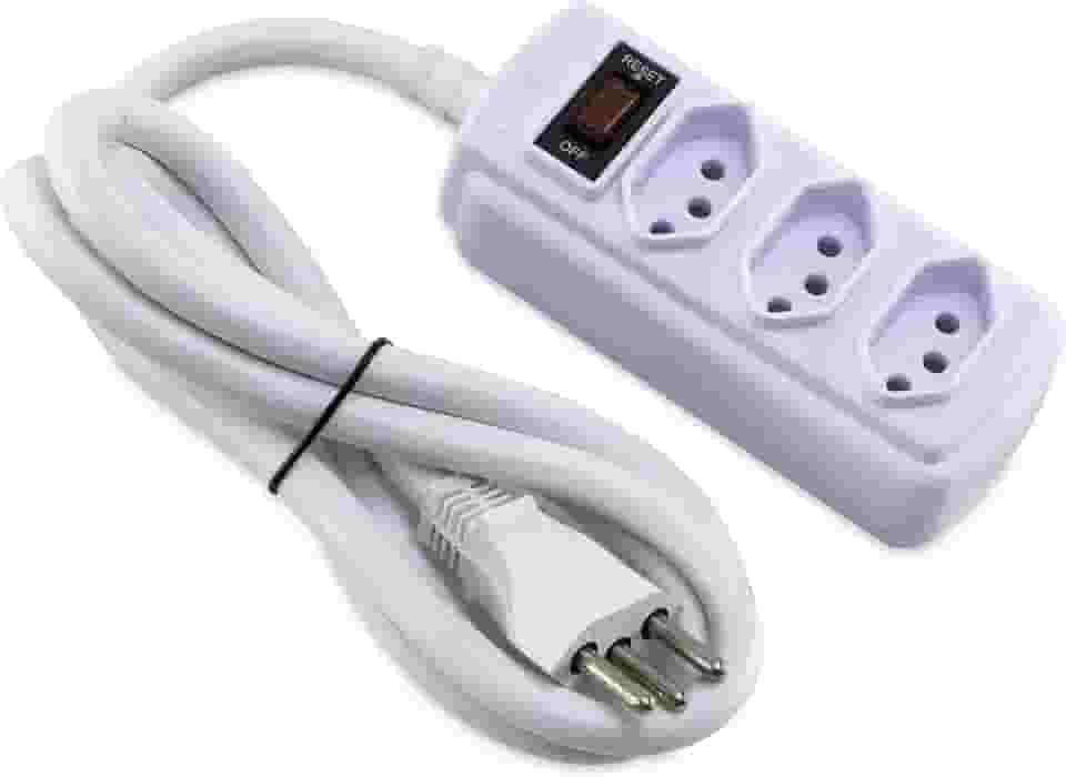 Force Line - Filtro de Linha 3 Tomadas 1,5m 20A Branco