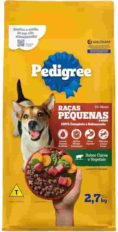 PEDIGREE Ração Carne e Vegetais Cães Adultos Raças Pequenas e Minis 2,7 kg