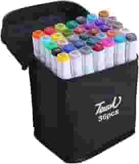 Canetas para Pintar Bobbie Goods, Caneta Touch 36 Cores, para Livro de Colorir, Marcador - Canetinhas Ponta Dupla, Secagem Rápida, Base de Álcool, Não Tóxicas - Criativo Antiestresse - PREMIUM(36)