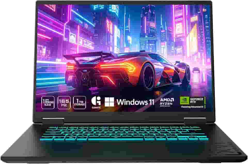 GIGABYTE - Laptop para jogos A16-165Hz 1920x1200 WUXGA - NVIDIA GeForce RTX 5060 - AMD Ryzen 7 260-1TB SSD com 16GB DDR5 RAM - Windows 11 Home AD Gaming A16 3VHK3US894SH