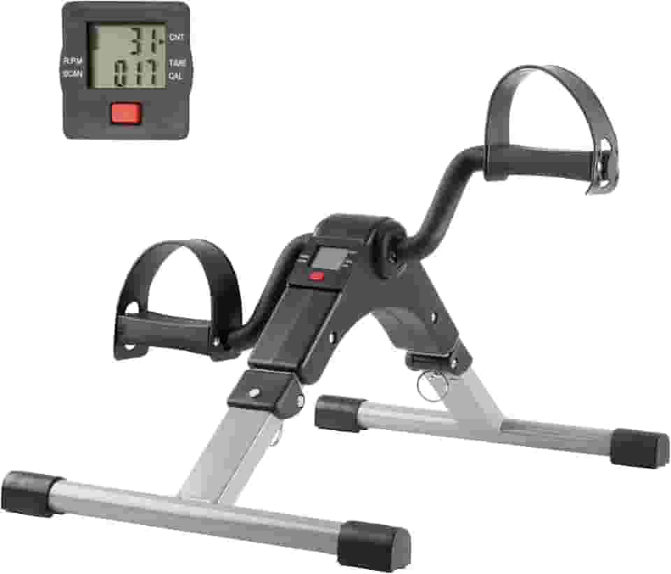 Coleção portátil de máquina de ginástica estacionária sob a mesa – Pedal de exercício interno para braços, pernas, fisioterapia ou queima de calorias da Wakeman Fitness