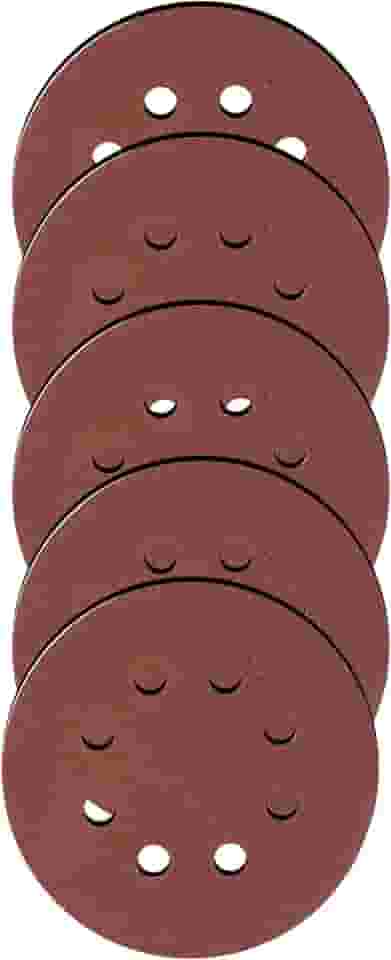 MTX Disco de Lixa Velcro, Grão 180, 125mm, Kit com 5 Unidades, Para Lixadeira Orbital - Acabamento Ultra Suave em Madeira, Metal e Plástico