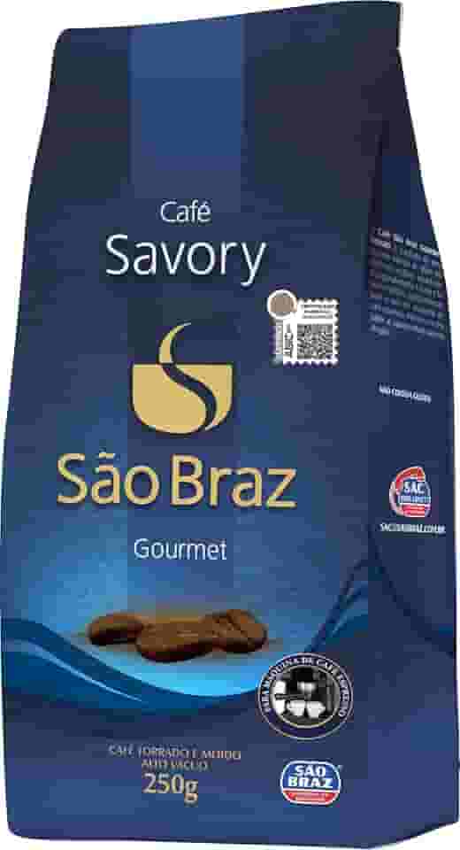 Café São Braz Gourmet Savory 250g - 100% Arábica, Torrado e Moído