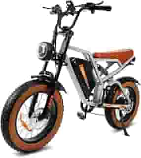 BEMMY Bicicleta Elétrica para Adultos, Pneu Largo de 20x4', Motor Sem Escova de 500W, Bicicleta Elétrica de Motocicleta de 7 Velocidades, Bateria de 48V