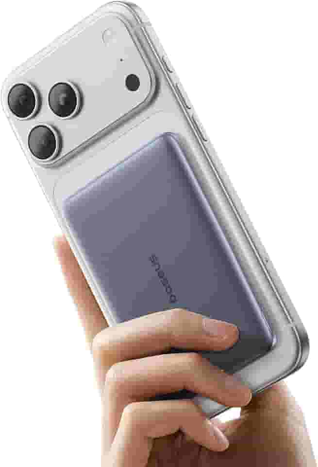 Power Bank Baseus Picogo, Bateria MagSafe de 5000 mAh, Carregador Portátil Sem Fio com Cabo USB-C para iPhone 17 Pro Max/17 Air/16/15/14/13/12,Cinza Cósmico