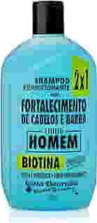 Shampoo Gota Fortalecimento Cabelo e Barba 2X1 Biotina 430Ml, Gota Dourada