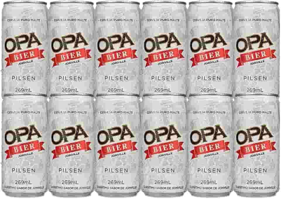 Pack 12 unidades Cerveja Puro Malte Pilsen teor 4,6% 269ml Opa Bier