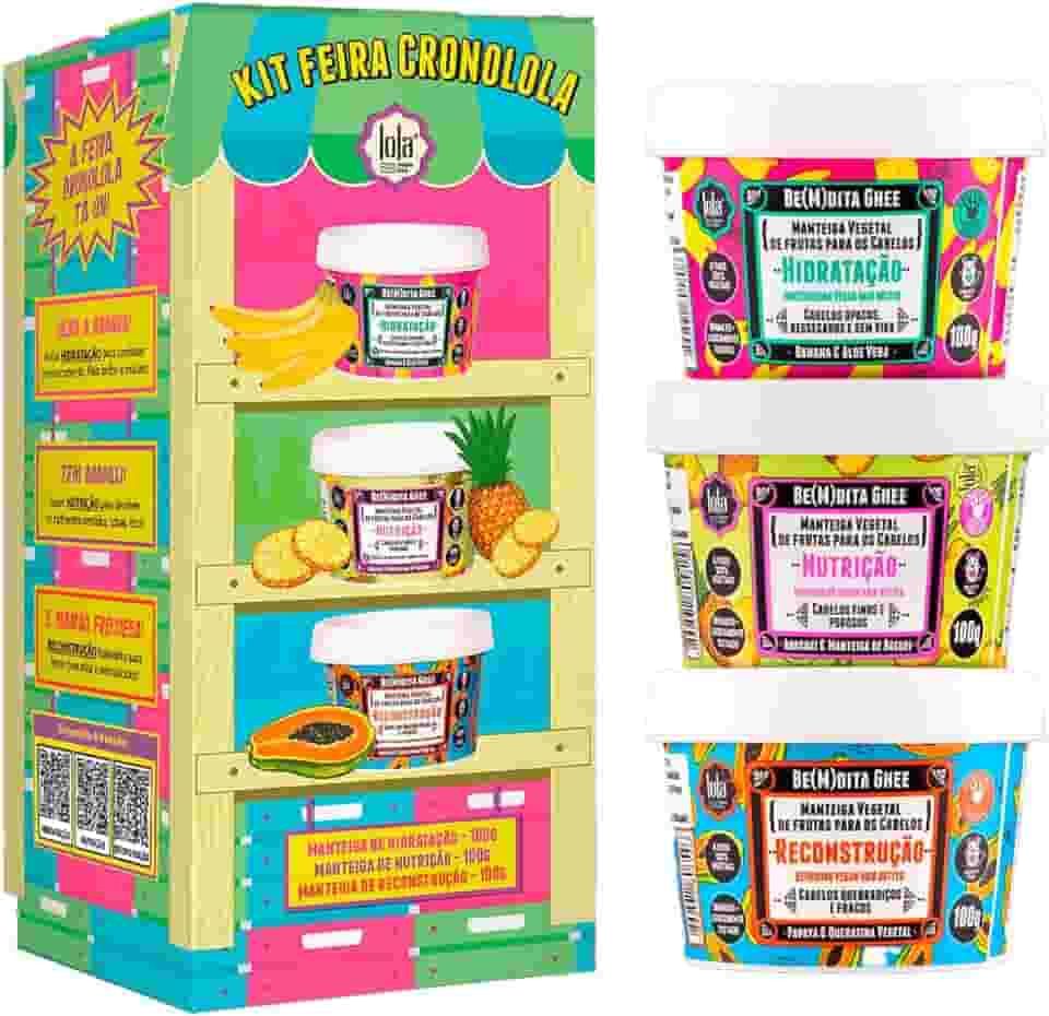 Kit Cronograma Capilar Be(m) dita Ghee 3 Produtos, Lola Cosmetics