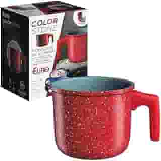 Euro Home - Fervedor 14 cm Antiaderente ColorStone Volcano - ALU8402-VO
