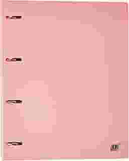 Fichário 4 Argolas A4, YES, R4EABCROS, Tons Pastel, com 96 Folhas e 5 Divisórias, Rosa