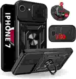 Capa Capinha Armor Anti Impacto Militar Ring Para iPhone 7 (Tela 4.7) + Anel Giratório + Proteção De Câmera - Proteção Militar