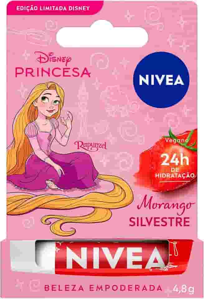 NIVEA Hidratante Labial Morango Silvestre Ed. Limitada Rapunzel Disney® Princesa 4,8g