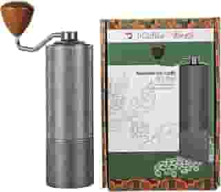 icoffee Moedor de café manual M3PRO com capacidade de 20 g com broca cônica de aço inoxidável CNC, ajuste interno ajustável, posicionamento de rolamento duplo, prensa francesa para presente de moedor manual