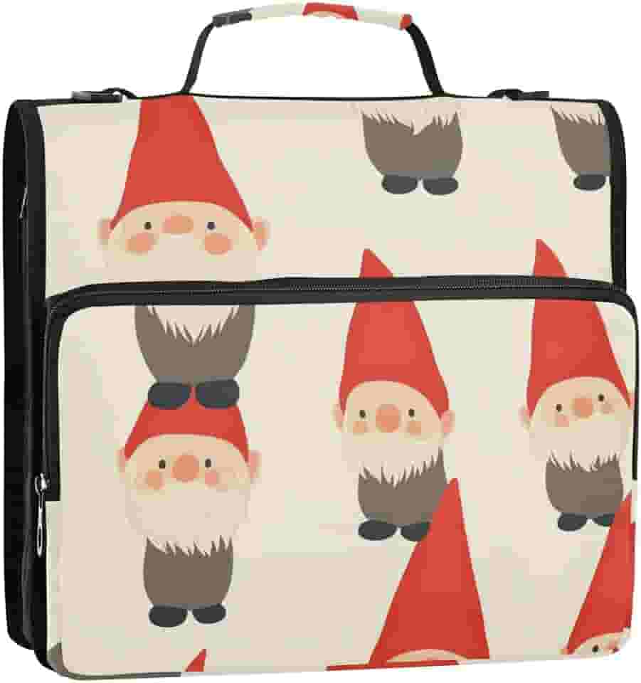 Fichário organizador de 3 anéis bege fofo de desenho animado de 3,8 cm com alça e alça de ombro removível, fichário de portfólio adequado para ensino médio Encuadernador de Cartera