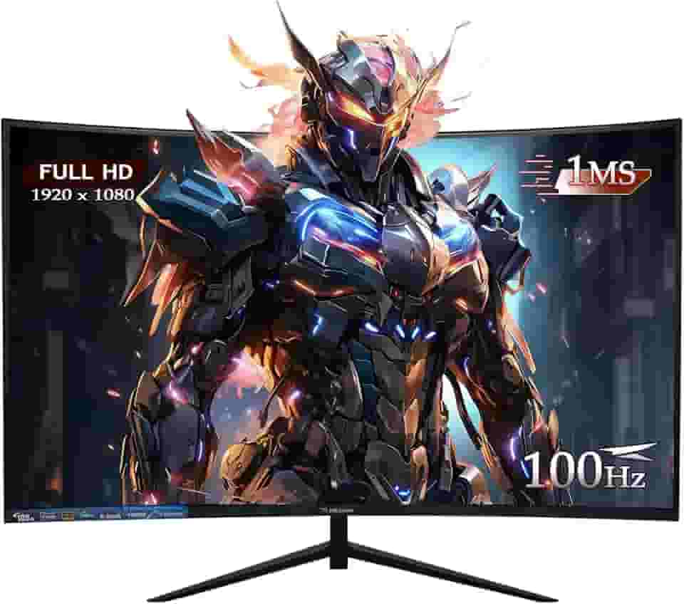 Monitor Curvo 27 Polegadas100Hz Full HD LED – Tela 1500R, 1MS, 98% sRGB, HDMI/VGA, Adaptive Sync, Ajuste de Inclinação e Filtro de Luz Azul para Jogos e Home Office (Polegadas, 27)