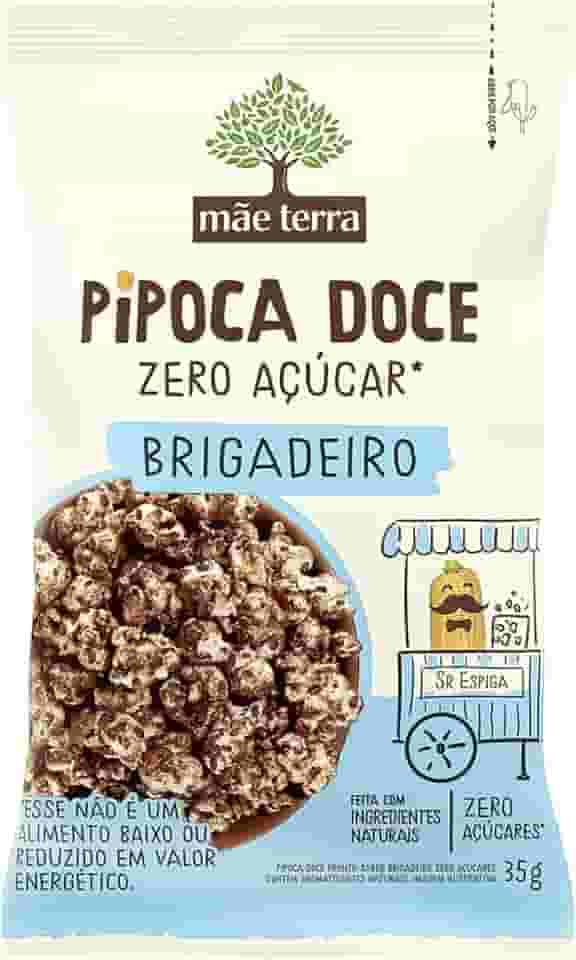 Mãe Terra Pipoca Doce Pronta Brigadeiro Zero Açúcar 35 g