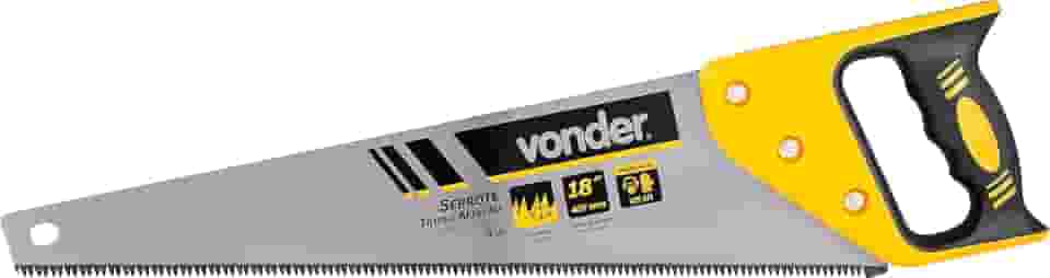 Serrote 18", Aço Carbono, Tripla Afiação, Cabo Plástico Emborrachado, Se 180, Vonder.